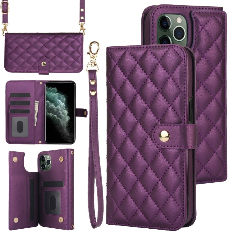 Crossbody Multifunction Rhombic Leather Phone Case, Series 2