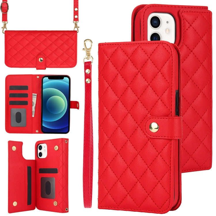 Crossbody Multifunction Rhombic Leather Phone Case, Series 1