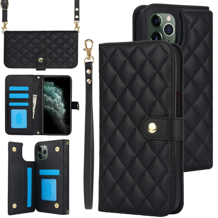 Crossbody Multifunction Rhombic Leather Phone Case, Series 5