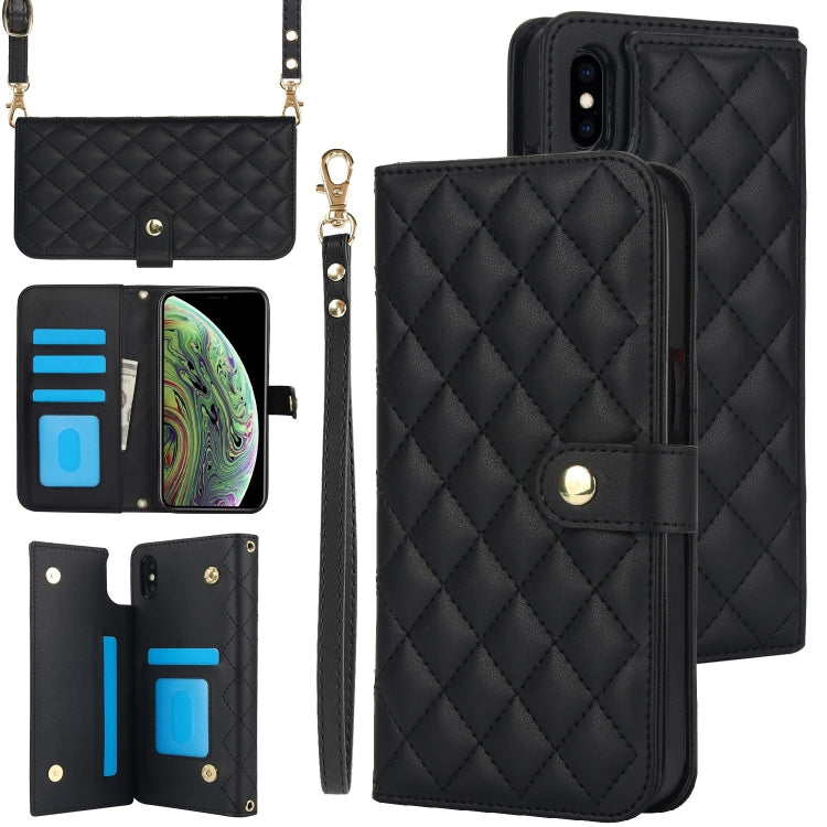 Crossbody Multifunction Rhombic Leather Phone Case, Series 4