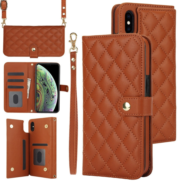 Crossbody Multifunction Rhombic Leather Phone Case, Series 4