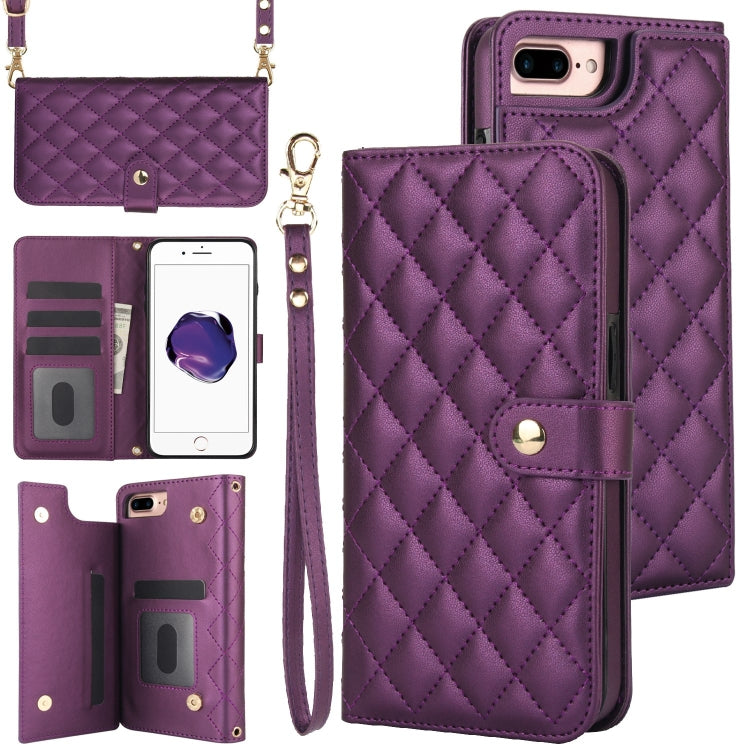 Crossbody Multifunction Rhombic Leather Phone Case, Series 6