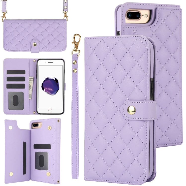 Crossbody Multifunction Rhombic Leather Phone Case, Series 6