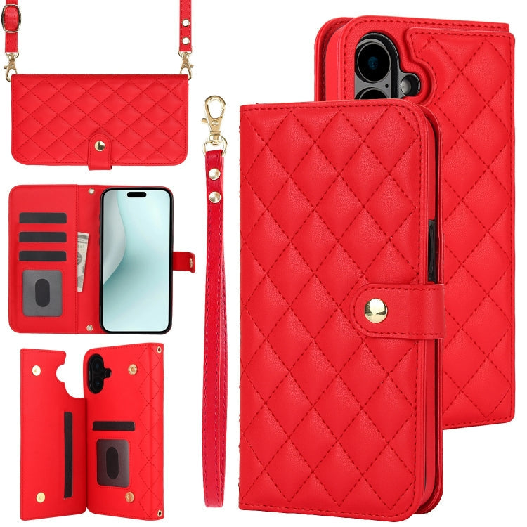 Crossbody Multifunction Rhombic Leather Phone Case, Series 1