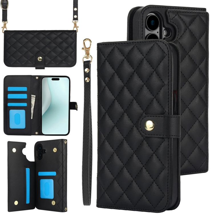 Crossbody Multifunction Rhombic Leather Phone Case, Series 4