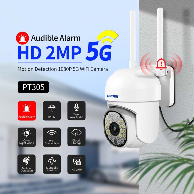 ESCAM PT305 2MP HD Motion Detection WiFi Intelligent Dual-light Source Camera