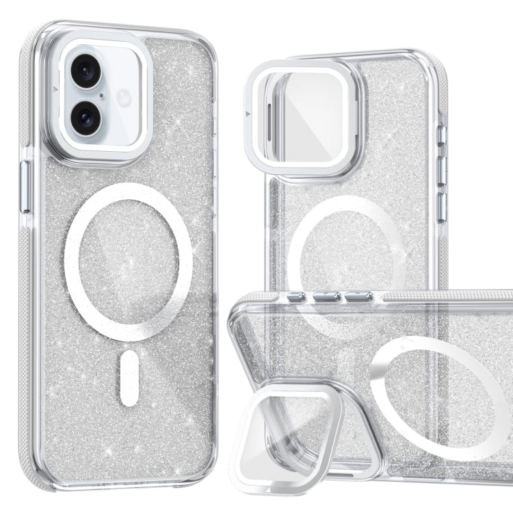 Two-color Glitter Powder Lens Holder Magsafe Phone Case, Series 1