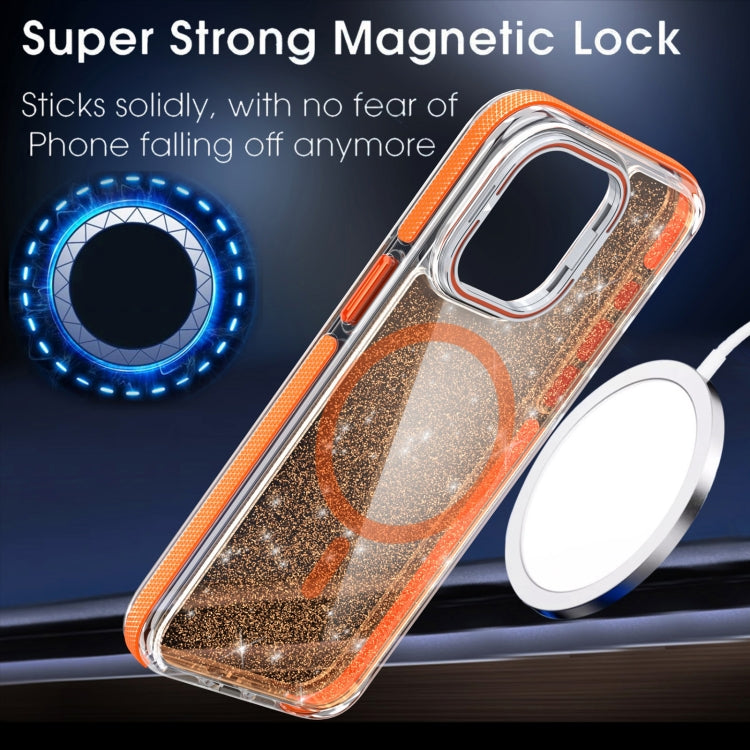 Two-color Glitter Powder Lens Holder Magsafe Phone Case, Series 3