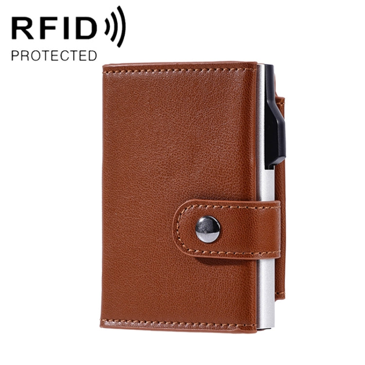 FY2401 RFID Anti-magnetic Triple Fold Crazy Horse Texture PU Card Bag My Store