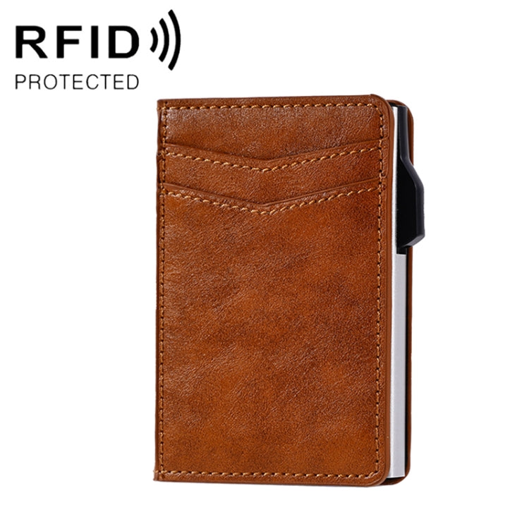 FY2402 RFID Anti-magnetic Crazy Horse Texture PU Card Bag My Store