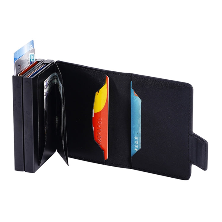 FY2403 RFID Anti-magnetic Crazy Horse Texture PU Dual Box Card Bag My Store