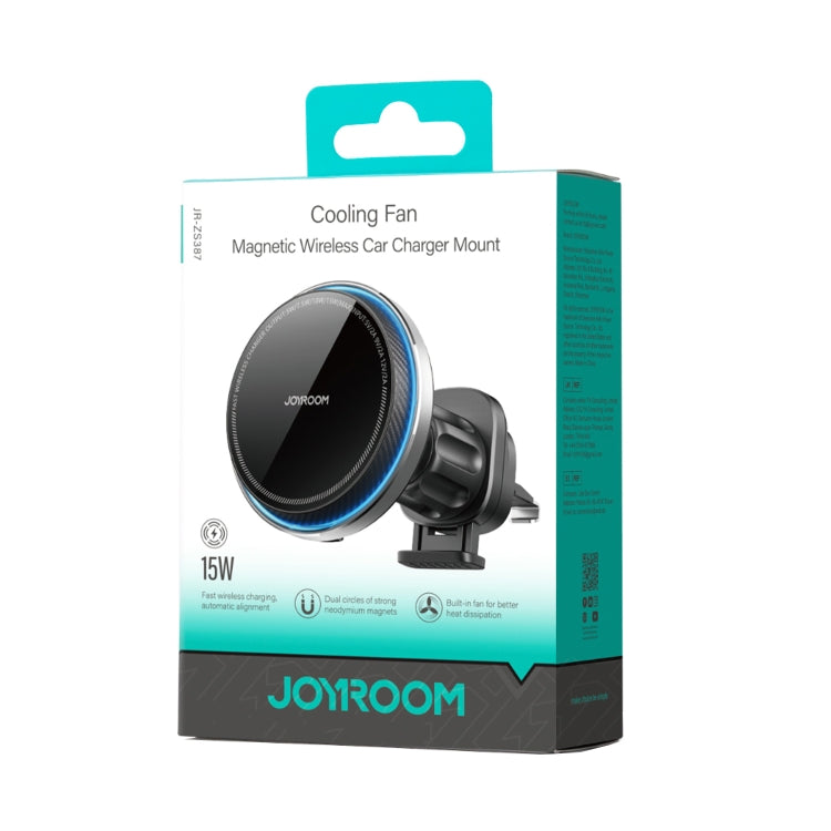 JOYROOM JR-ZS387 Cooling Fan Magnetic Car Wireless Charger Holder