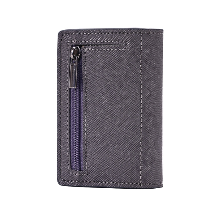 FY2409 RFID Anti-magnetic Cross Texture PU Triple Fold Card Bag My Store