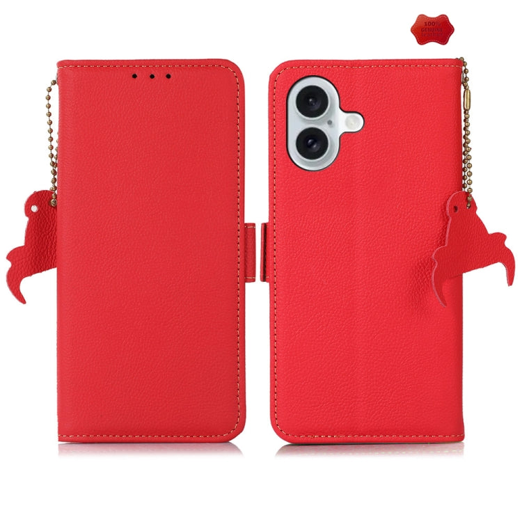 Side-Magnetic TJ Genuine Leather RFID Phone Case