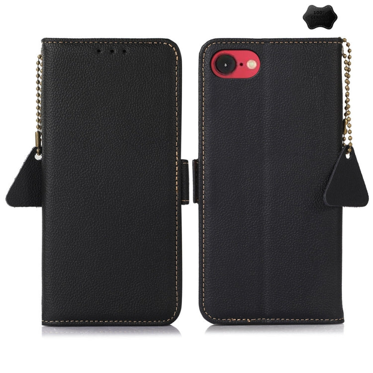 Side-Magnetic TJ Genuine Leather RFID Phone Case