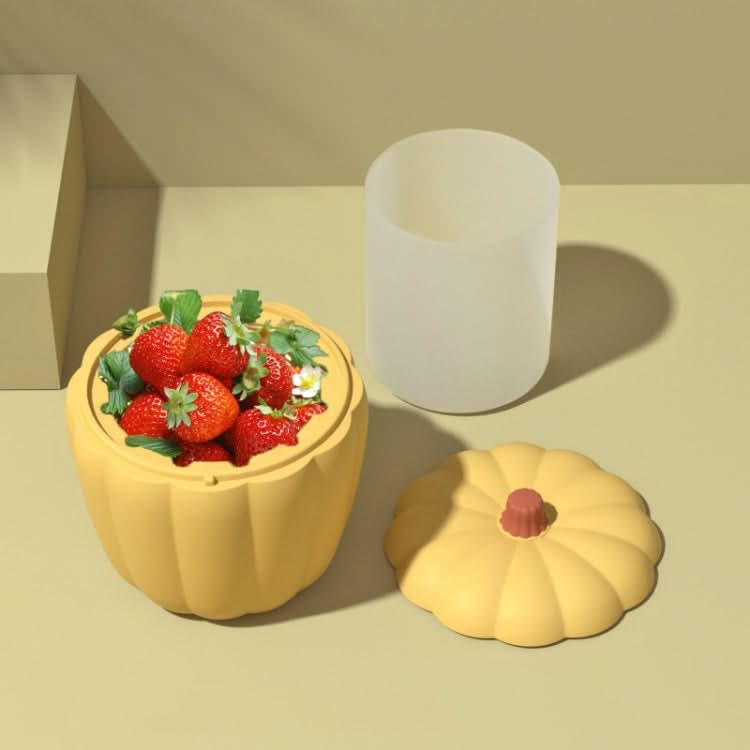 Silicone Pumpkin Double Ice Bucket with Lid - Reluova