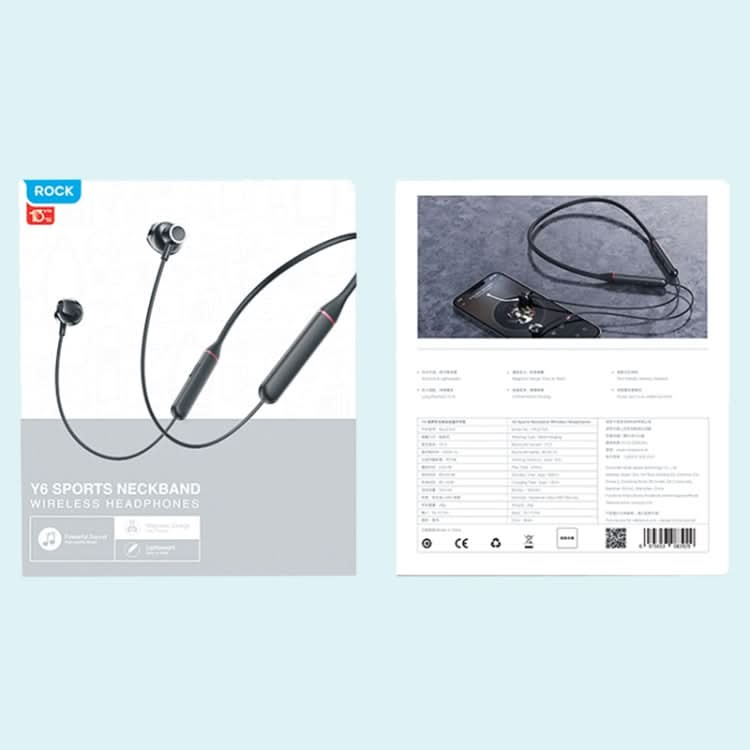 ROCK Y6 Neck-band Wireless Sports Bluetooth Earphone