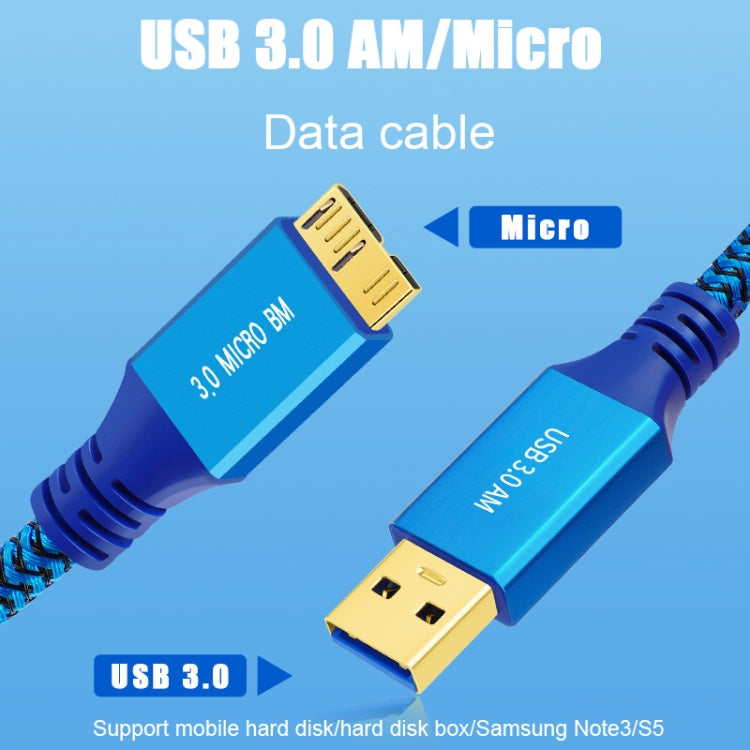 USB 3.0 Male To Micro USB 3.0 Male Braided Cable My Store