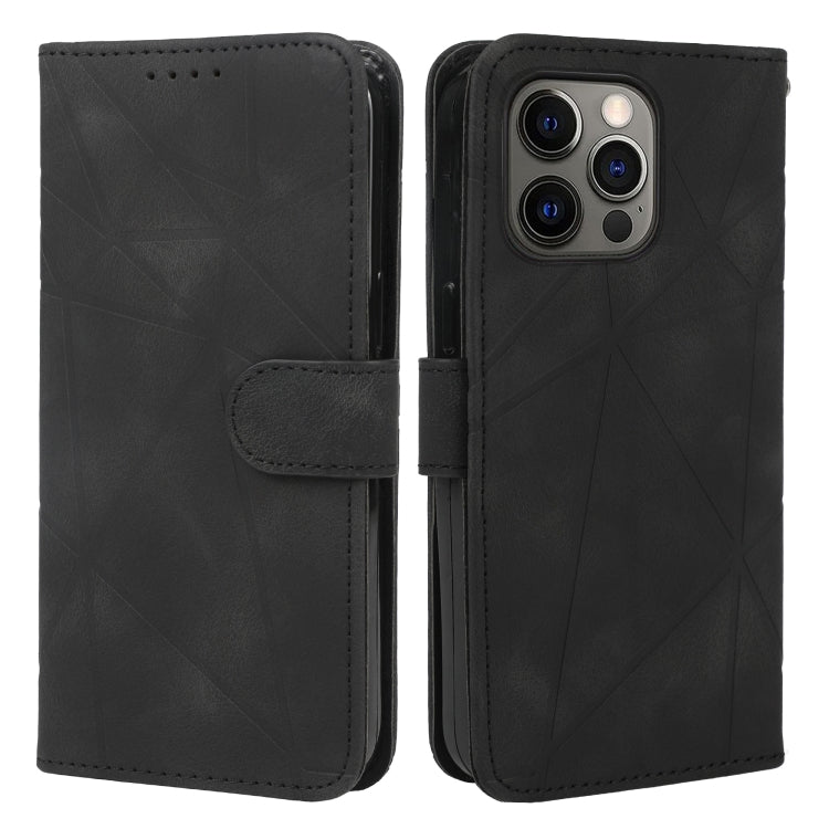 Skin Feel Geometric Lines Leather Phone Case, Series 2