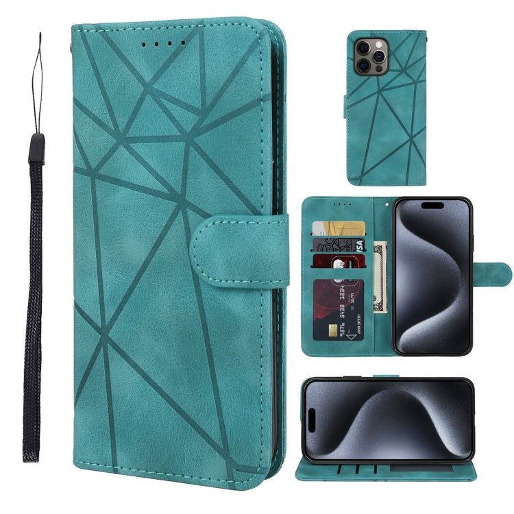 Skin Feel Geometric Lines Leather Phone Case, Series 2