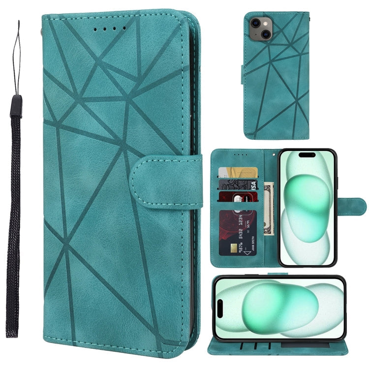 Skin Feel Geometric Lines Leather Phone Case, Series 3