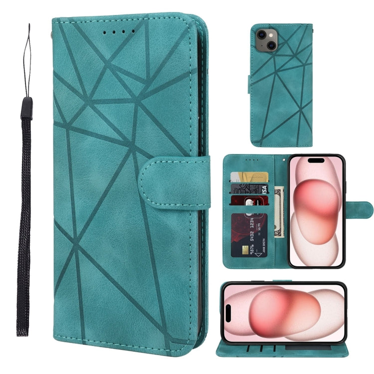 Skin Feel Geometric Lines Leather Phone Case, Series 1