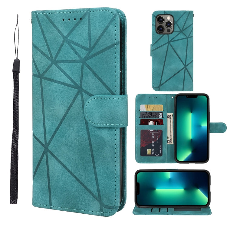 Skin Feel Geometric Lines Leather Phone Case, Series 1