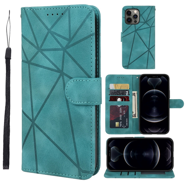 Skin Feel Geometric Lines Leather Phone Case, Series 2