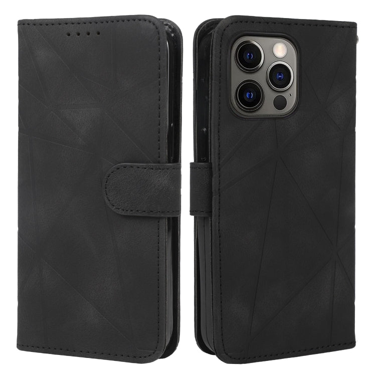 Skin Feel Geometric Lines Leather Phone Case, Series 1