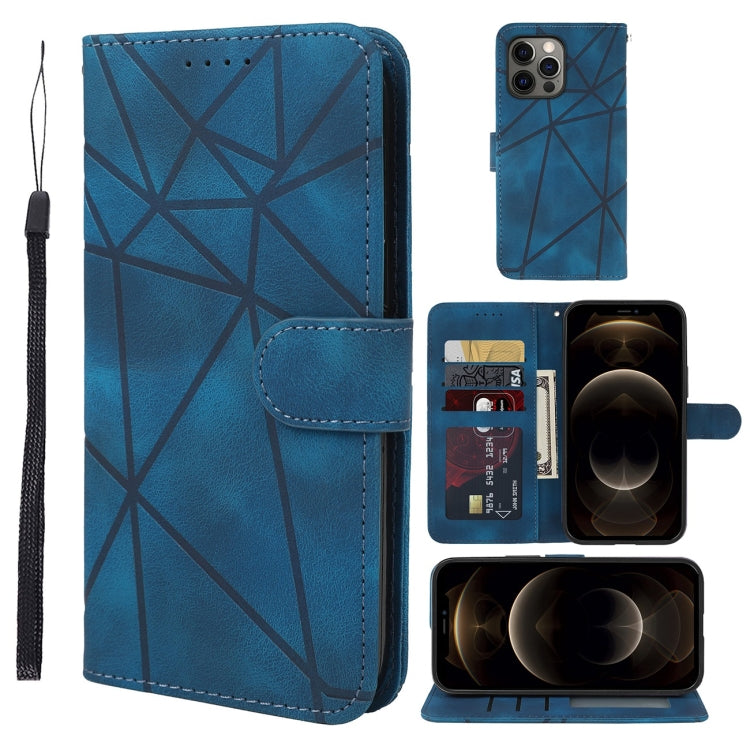 Skin Feel Geometric Lines Leather Phone Case, Series 1