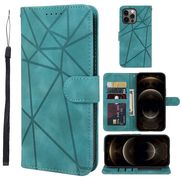 Skin Feel Geometric Lines Leather Phone Case, Series 1