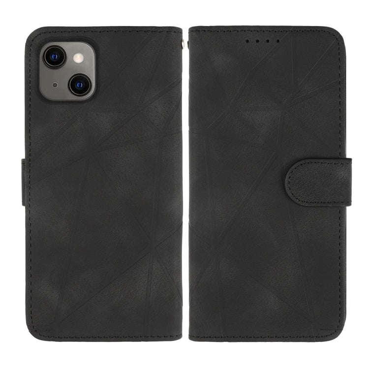 Skin Feel Geometric Lines Leather Phone Case, Series 3