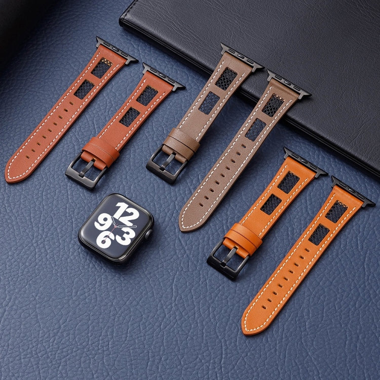 Mesh Calfskin Genuine Leather Watch Band, Series 1