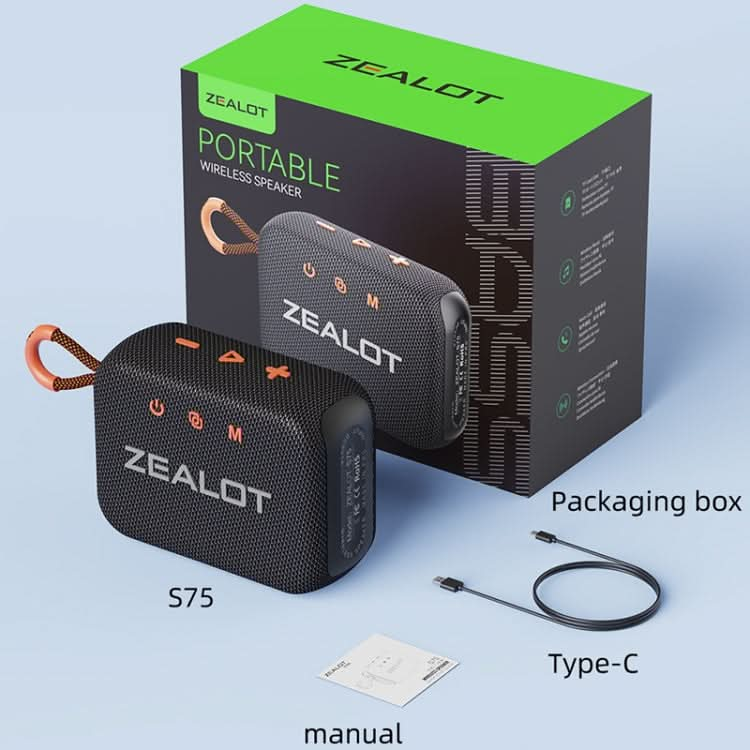 Zealot S75 Portable Outdoor IPX6 Waterproof Bluetooth Speaker