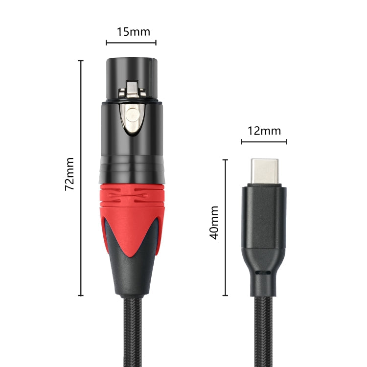 TY03RE Type-C Male to XLR Female Audio Cable for Dynamic Microphone Reluova