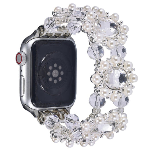 Beaded Pearl Gemstone Bracelet Watch Band, Series 4