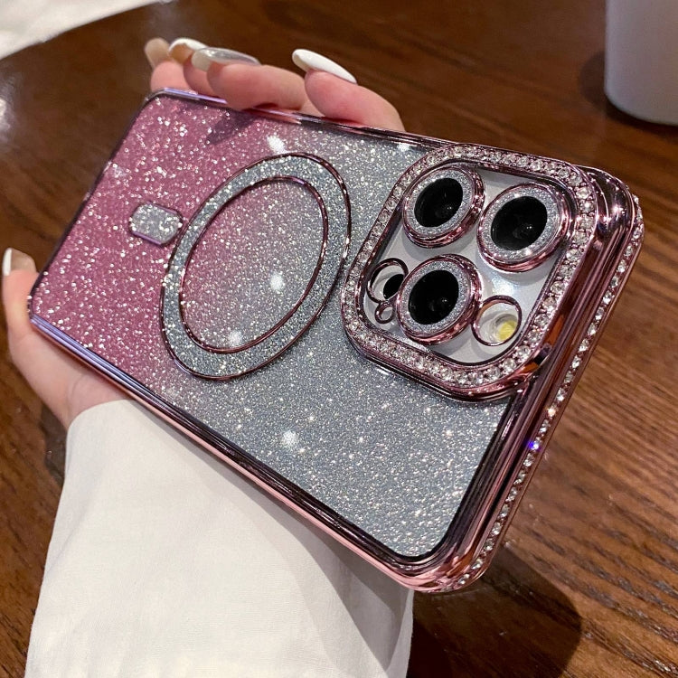 Diamond Gradient Glitter Plated MagSafe Phone Case, Series 3