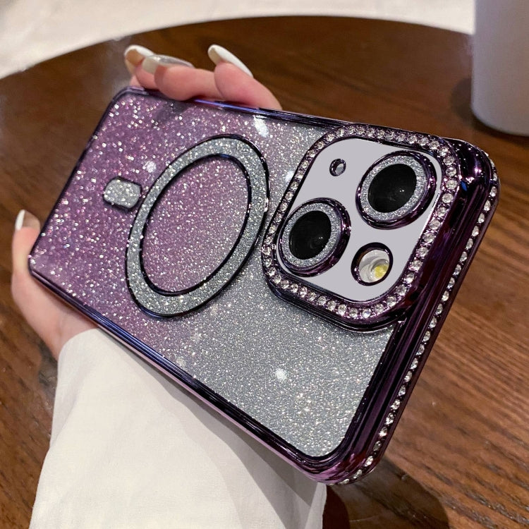 Diamond Gradient Glitter Plated MagSafe Phone Case, Series 2