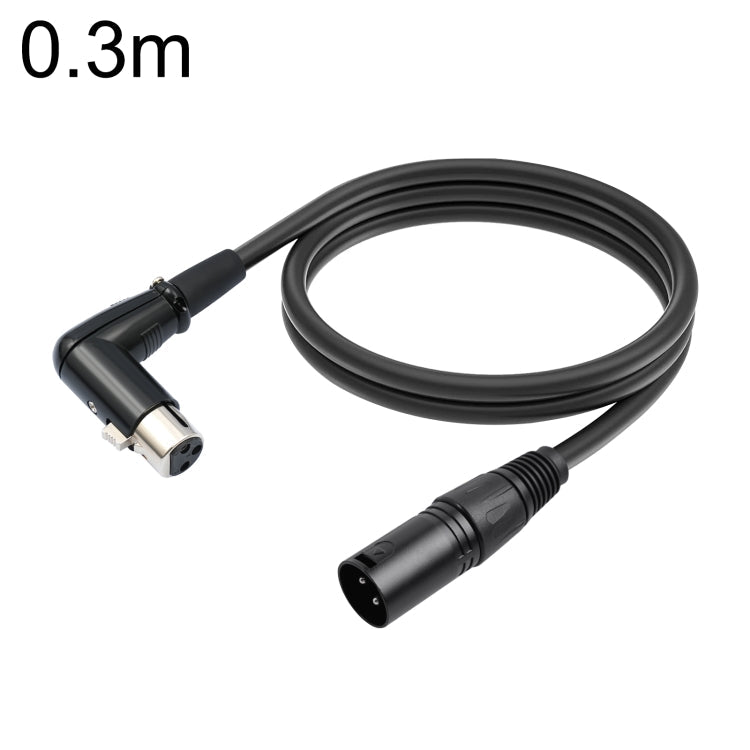 XK041L XLR 3pin Straight Male to Elbow Female Audio Cable Reluova