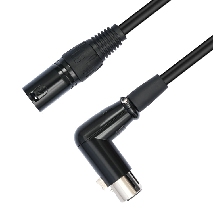 XK041L XLR 3pin Straight Male to Elbow Female Audio Cable Reluova