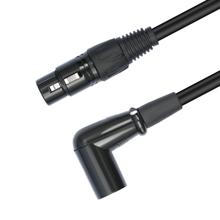 XK042L XLR 3pin Straight Female to Elbow Male Audio Cable Reluova