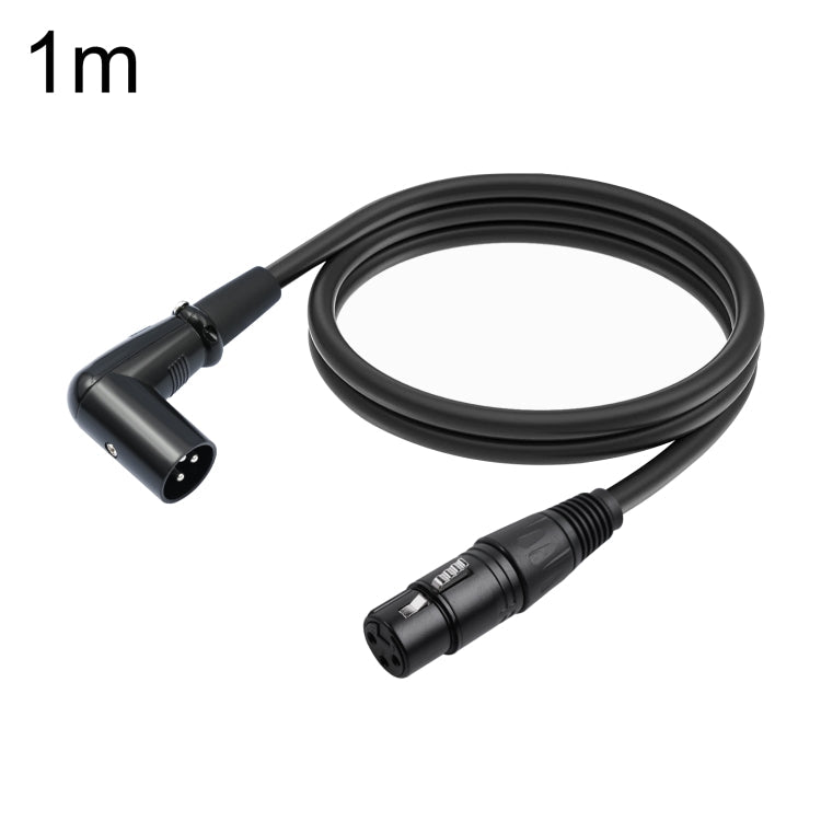 XK042L XLR 3pin Straight Female to Elbow Male Audio Cable Reluova