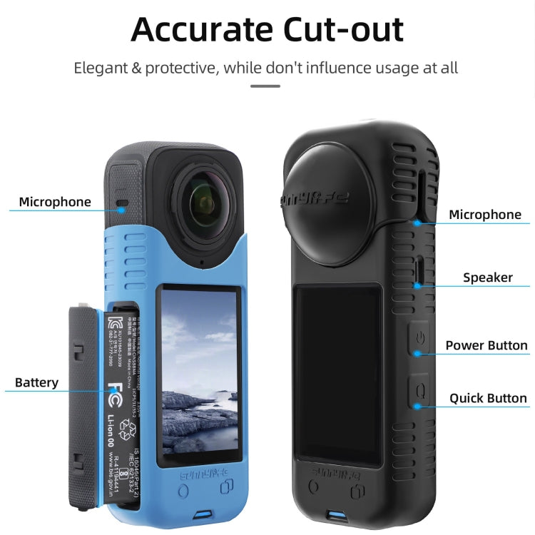 For Insta360 X4 Sunnylife Silicone Shockproof Case