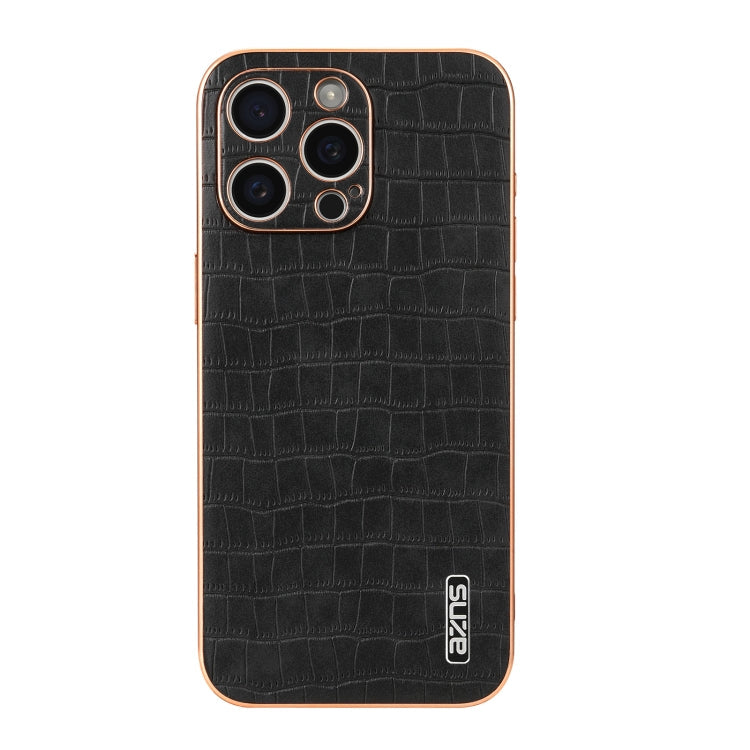 AZNS Electroplated Frame Crocodile Texture Full Coverage Phone Case, Series 3