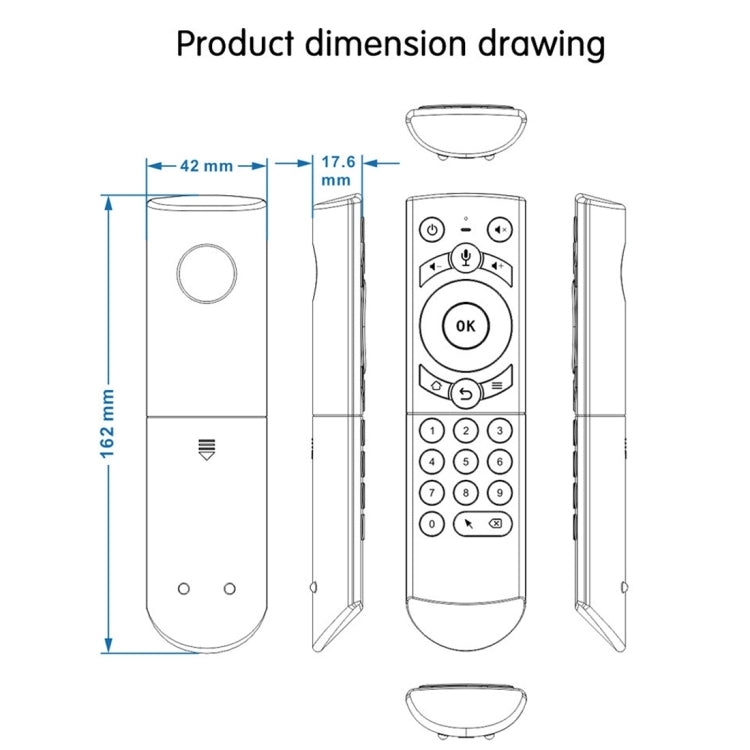 G21 2.4GHz Fly Air Mouse LED Backlight Wireless Keyboard Remote Control with Gyroscope for Android TV Box / PC, Support Intelligent Voice My Store