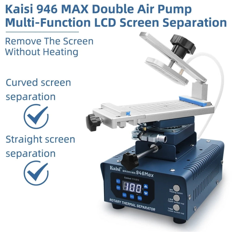 Kaisi 946 Max Double Vacuum Pumps LCD Separator Rotating Thermal Machine