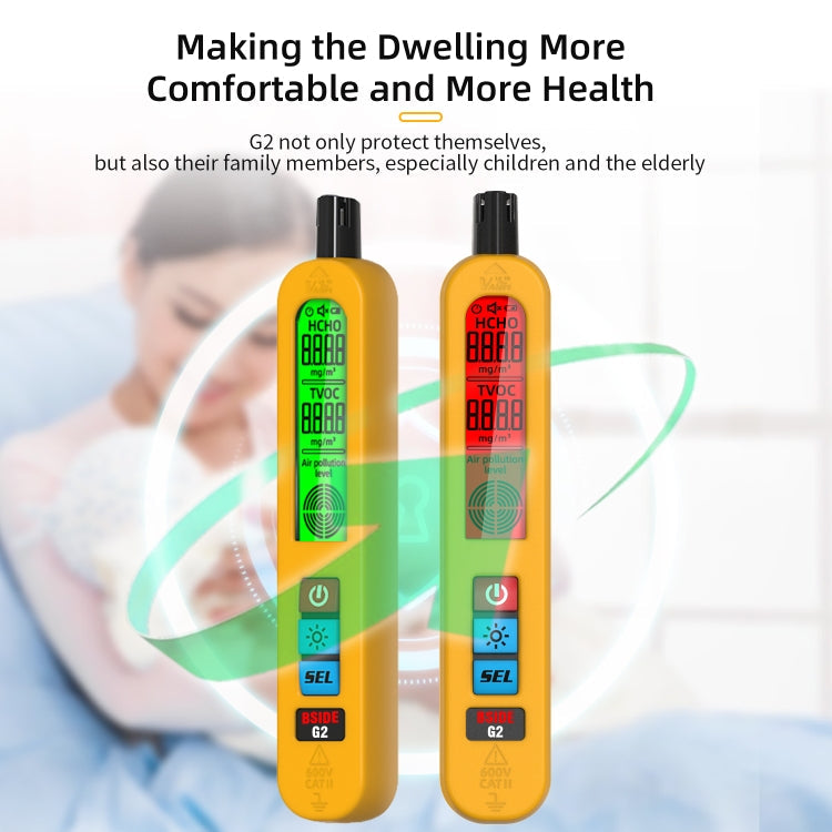 BSIDE G2 Portable Air Quality Detector Indoor Formaldehyde Tester Reluova