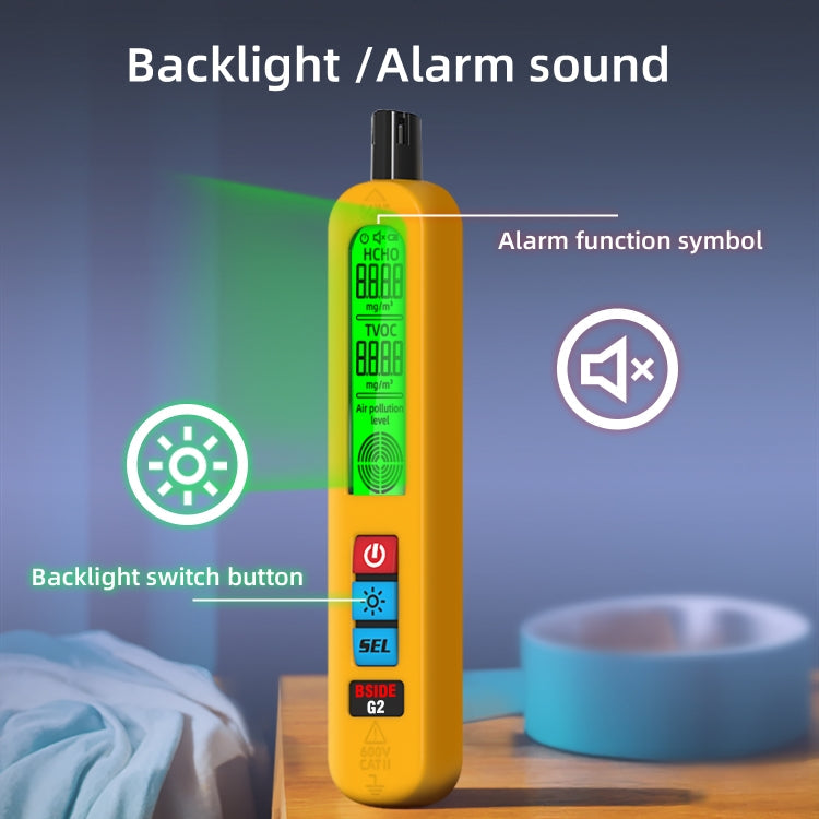 BSIDE G2 Portable Air Quality Detector Indoor Formaldehyde Tester Reluova