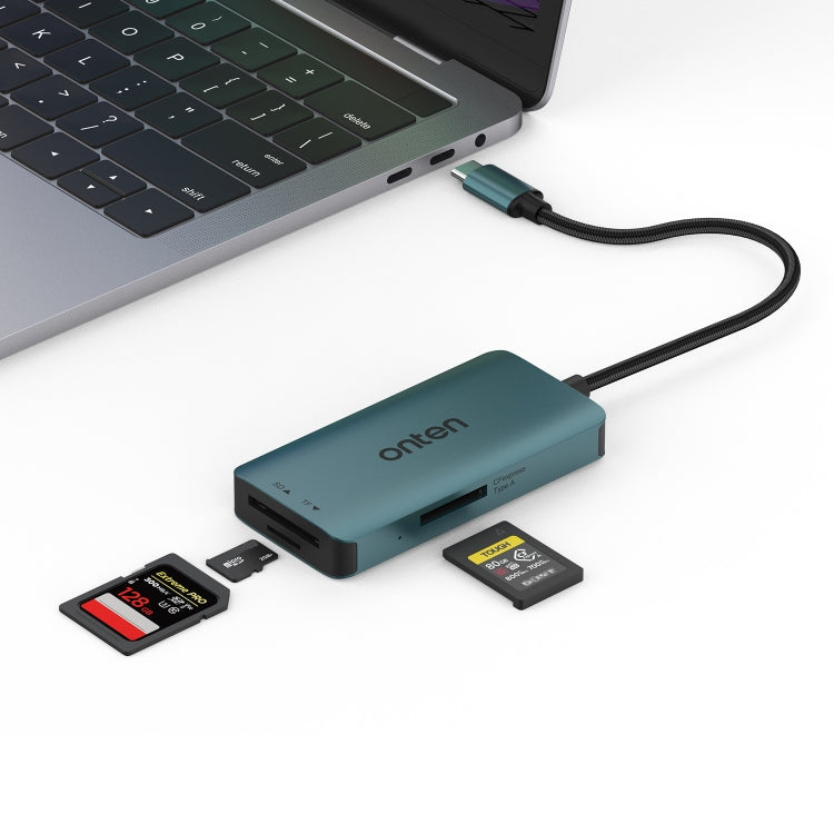 Onten C12 3 in 1 USB-C / Type-C to CFepress Type-A & SD & TF Card Reader