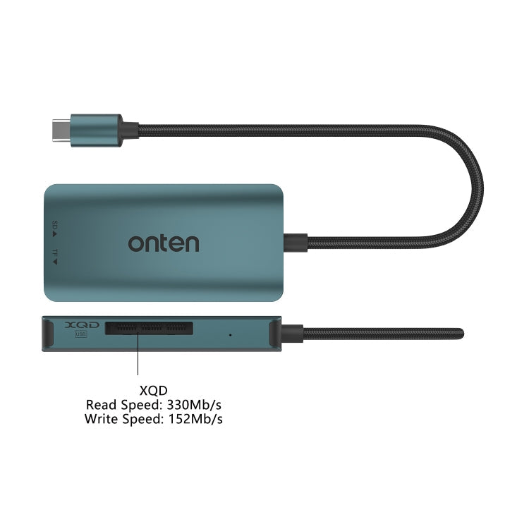 Onten C13 3 in 1 USB-C / Type-C to XQD & SD & TF Card Reader